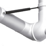 METS ceiling mounted extraction arm with external gas springs (3 Joints)