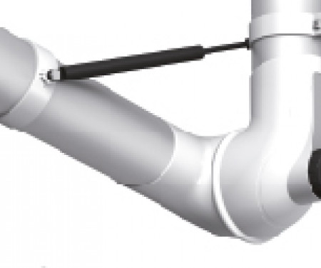 METS ceiling mounted extraction arm with external gas springs (3 Joints)