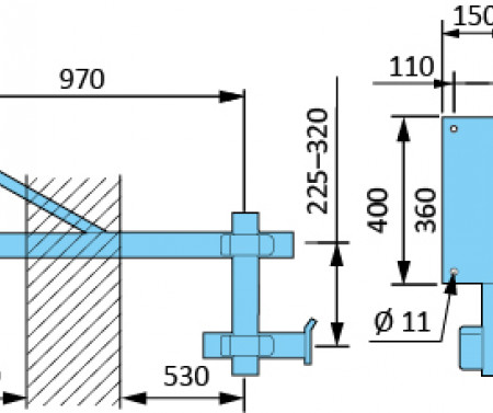 APS Adjustable Wall Mounted Bracket